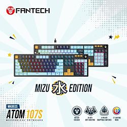 FANTECH ATOM107S MK893S MECHANICAL GAMING KEYBOARD MIZU EDITION SKY BLUE