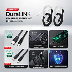 FANTECH DLT1 Series DuraLink Data Cable Fast Charging Cable