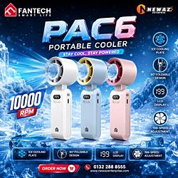 FANTECH PAC6 ICE Cooling Plated Portable Mini Fan