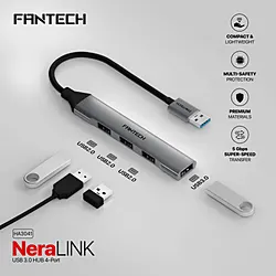 FANTECH HA3041 NeraLINK 4 Port USB 3.0 Hub