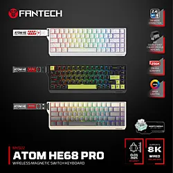 FANTECH MK922 ATOM HE68 PRO Wireless Gaming Mechanical Keyboard
