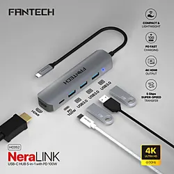 FANTECH HC052 NeraLink 5-in-1 USB-C Docking Station Hub
