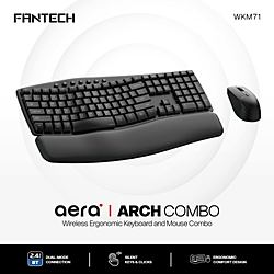 FANTECH WKM71 Aera Wireless Ergonomic Keyboard and Mouse Combo