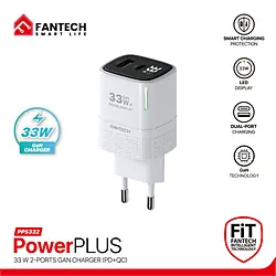 FANTECH PPS332 PowerPLUS 33W 2-Ports GaN Charger (PD+QC)