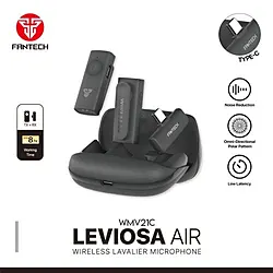 FANTECH LEVIOSA AIR WMV21C Microphone Wireless Lavalier Type C Dual Mic