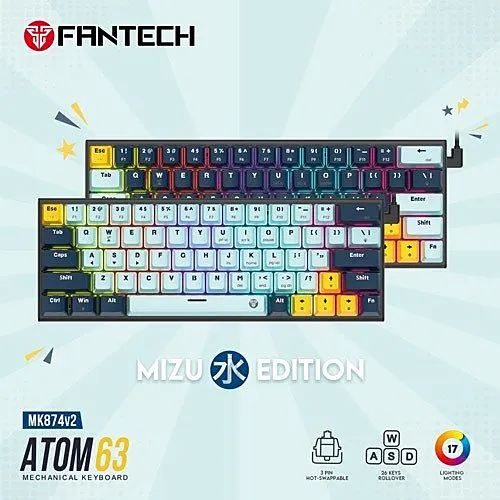 FANTECH MK874V2 ATOM63 MIZU EDITION Mechanical Gaming Keyboard