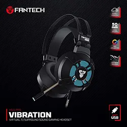 FANTECH HG11 PRO CAPTAIN 7.1 RGB Wired Gaming Headphone With Vibration