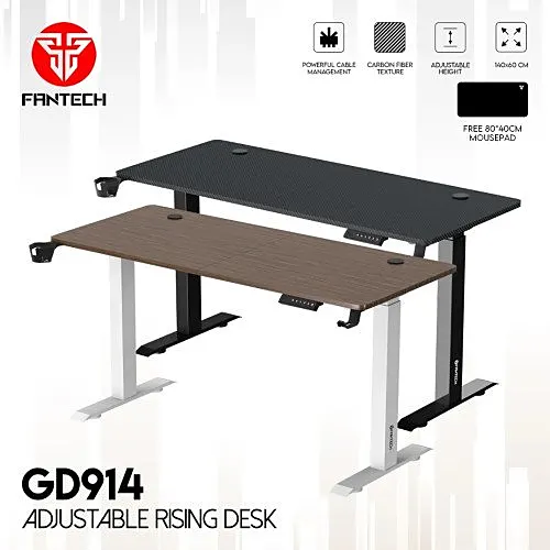 FANTECH GD914 Adjustable Rising Gaming Desk For Home And Office Black White