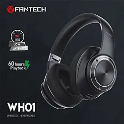 FANTECH WH01 Stereo Bluetooth Black Gaming Headphone