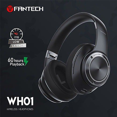 FANTECH WH01 Stereo Bluetooth Black Gaming Headphone