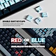 FANTECH ATOM107S MK893S MECHANICAL GAMING KEYBOARD MIZU EDITION SKY BLUE