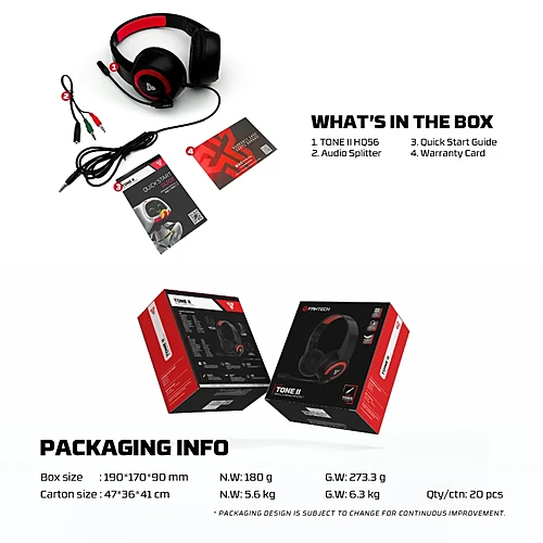 FANTECH HQ56 Tone II Wired Gaming Headset