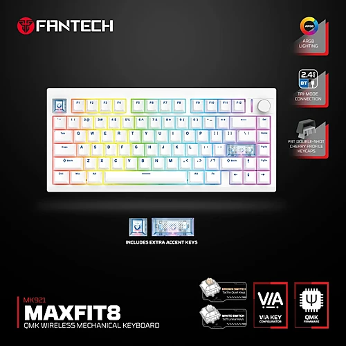 FANTECH MK921 MAXFIT8 Tri-Mode Wireless Mechanical Gaming Keyboard
