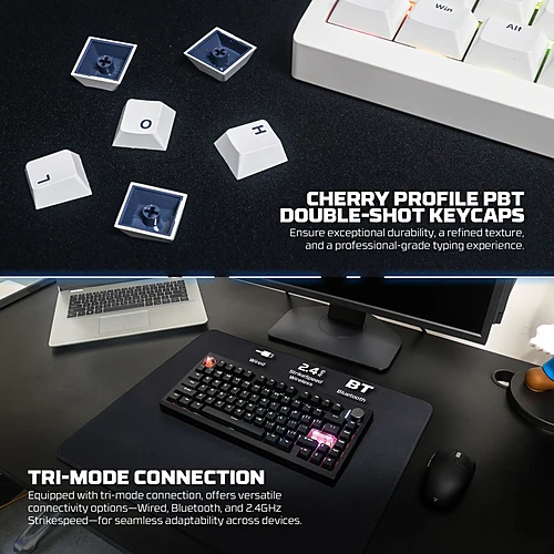 FANTECH MK921 MAXFIT8 Tri-Mode Wireless Mechanical Gaming Keyboard