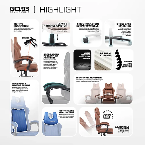 FANTECH GC193 Ergonomic Gaming Chair