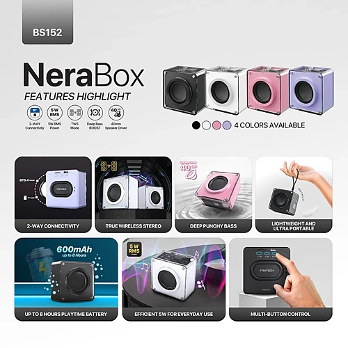 FANTECH BS152 NeraBox Portable Bluetooth Speaker