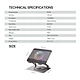 FANTECH NC30 RGB 360 Degree Rotatable Cooling Pad Laptop Stand