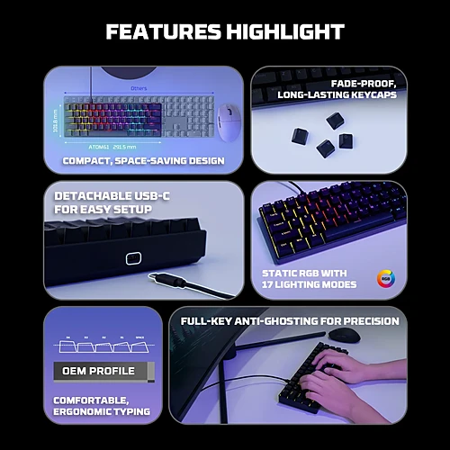 FANTECH MK211 ATOM61 Mechanical Gaming Keyboard