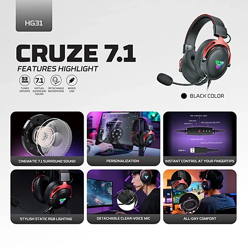 FANTECH HG31 CRUZE 7.1 RGB Gaming Headphone