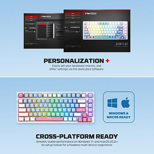 FANTECH MK612 ATOM X83 Mechanical Gaming Keyboard AMI EDITION