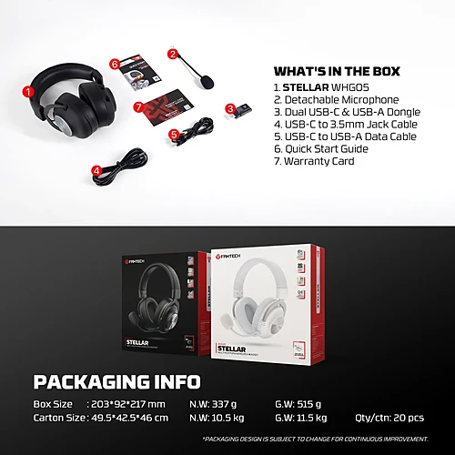 FANTECH WHG05 STELLAR Multiplatform Wireless Gaming Headset