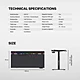 FANTECH DW114 DUBLIN Dual Motor Adjustable Rising Magnetic Desk