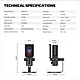 FANTECH WMCX01 LEVIOSA WAVE DUAL-MODE Wireless Condenser Microphone