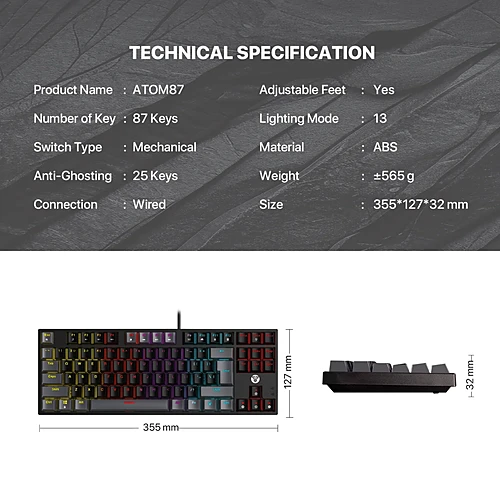 FANTECH MK876V2 ATOM87 SUMI EDITION Gaming Keyboard