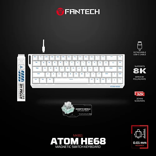 FANTECH MK811 ATOM HE68 Magnetic Switch Keyboard