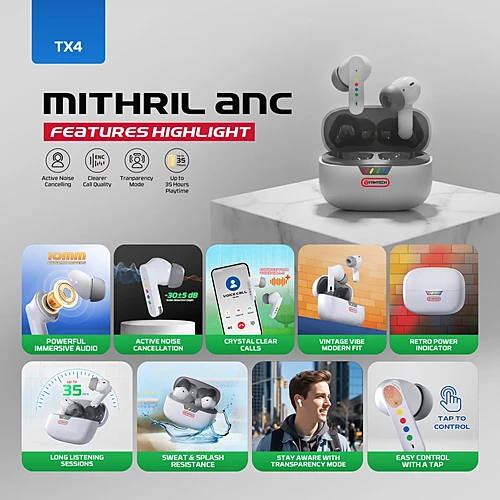 FANTECH TX4 MITHRIL ANC True Wireless Earbuds Super Maxfit