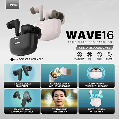 FANTECH TW16 WAVE Bluetooth True Wireless Earbuds