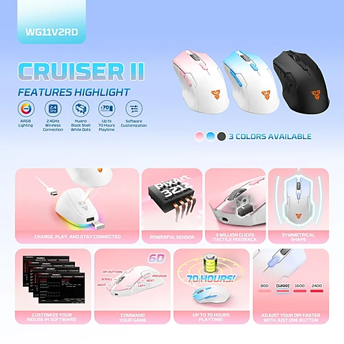 FANTECH WG11V2RD CRUISER II Wireless Gaming Mouse