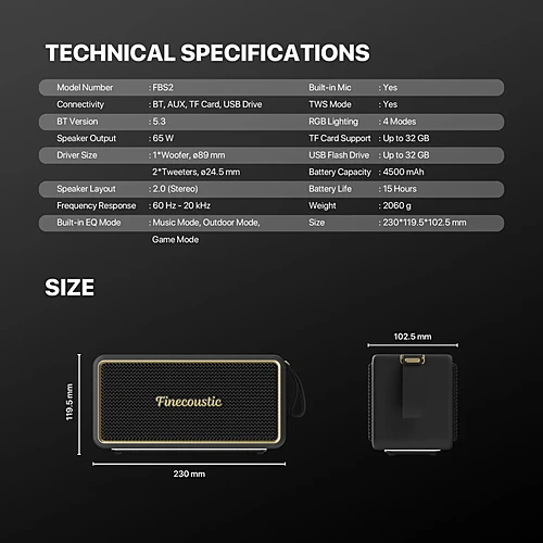 FANTECH FBS2 FINECOUSTIC HOKO NOMAD Portable Speaker