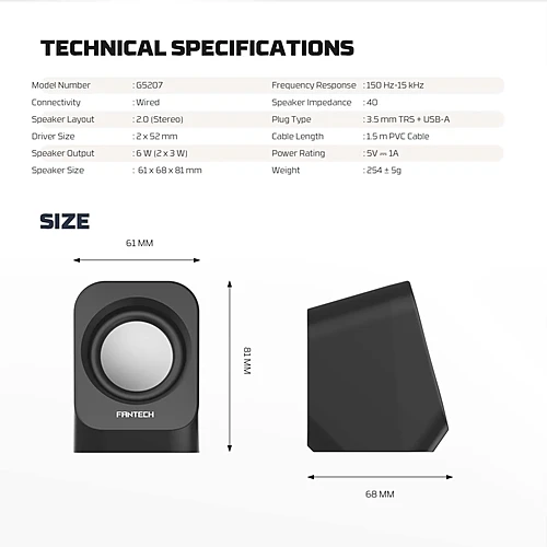 FANTECH GS207 CUBO Desktop Speaker