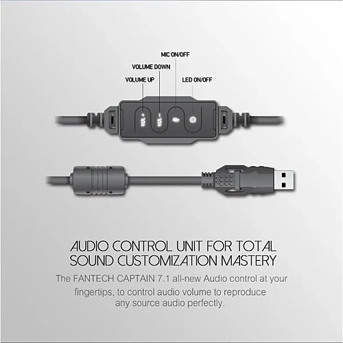FANTECH HG11 PRO CAPTAIN 7.1 RGB Wired Gaming Headphone With Vibration