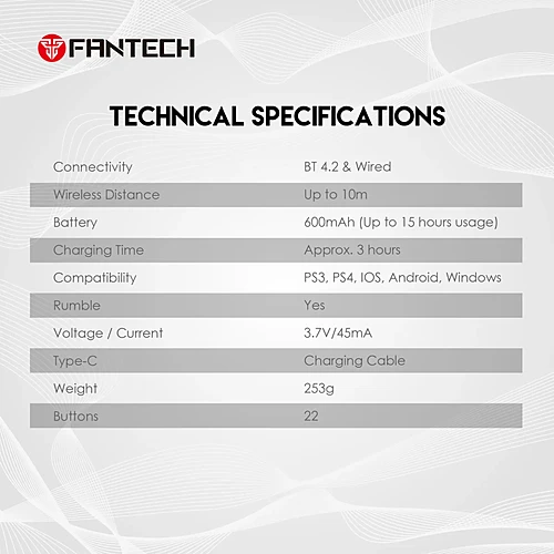 FANTECH NOVA WGP14 Multi-Platform Wireless Gamepad