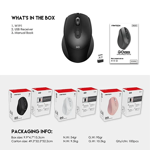 FANTECH W191 GO Series Silent Wireless Mouse