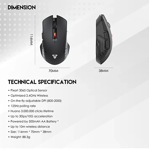 FANTECH WG12 Raigor III  Wireless Gaming Mouse