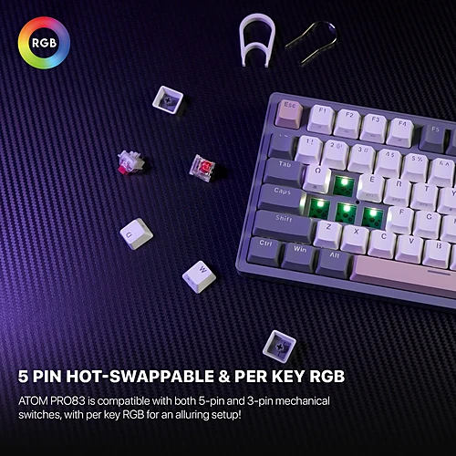 FANTECH MK913 ATOM PRO83 Tri-Mode RGB Mechanical Gaming Keyboard