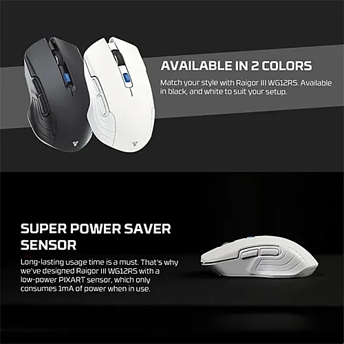 FANTECH WG12RS Raigor III Wireless Gaming Silent Mouse