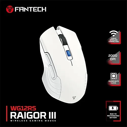 FANTECH WG12RS Raigor III Wireless Gaming Silent Mouse