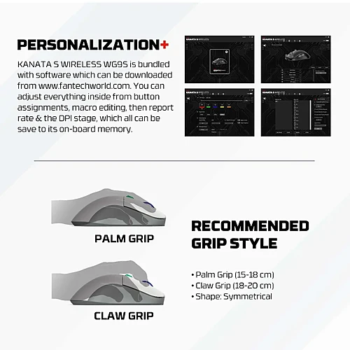 FANTECH WG9S SUPER MAXFIT Wireless Gaming Mouse