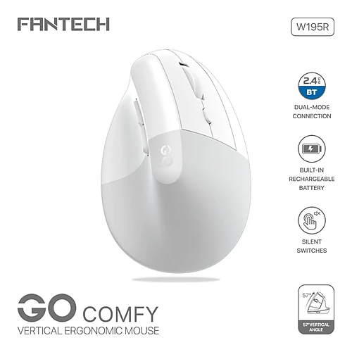 FANTECH W195R GO COMFY VERTICAL WIRELESS MOUSE