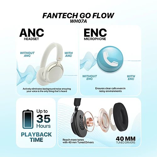 FANTECH WH07A GO FLOW ANC Wireless Bluetooth Headphone